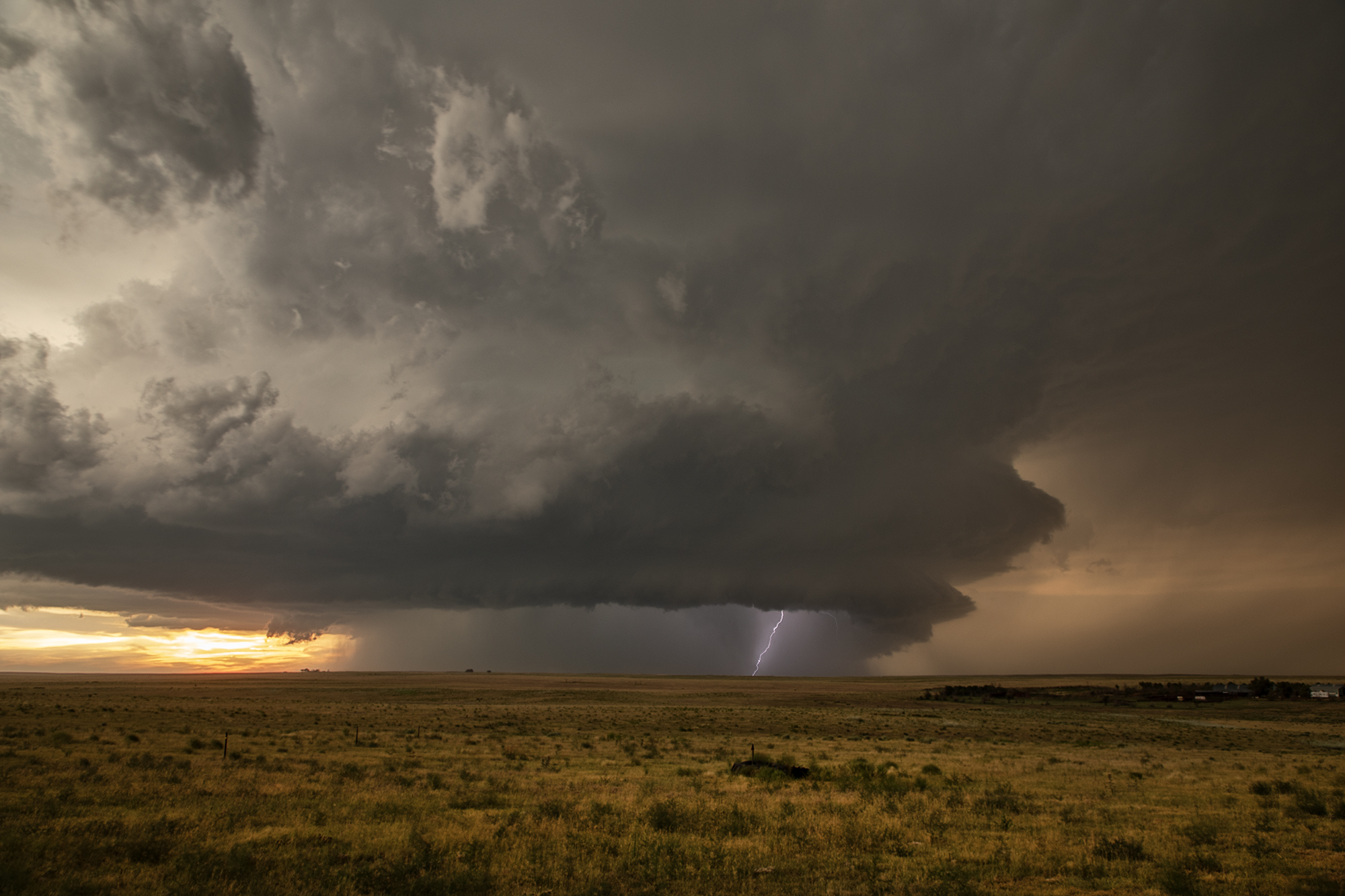 August 4th Kim, Colorado Tornado Warned Supercell